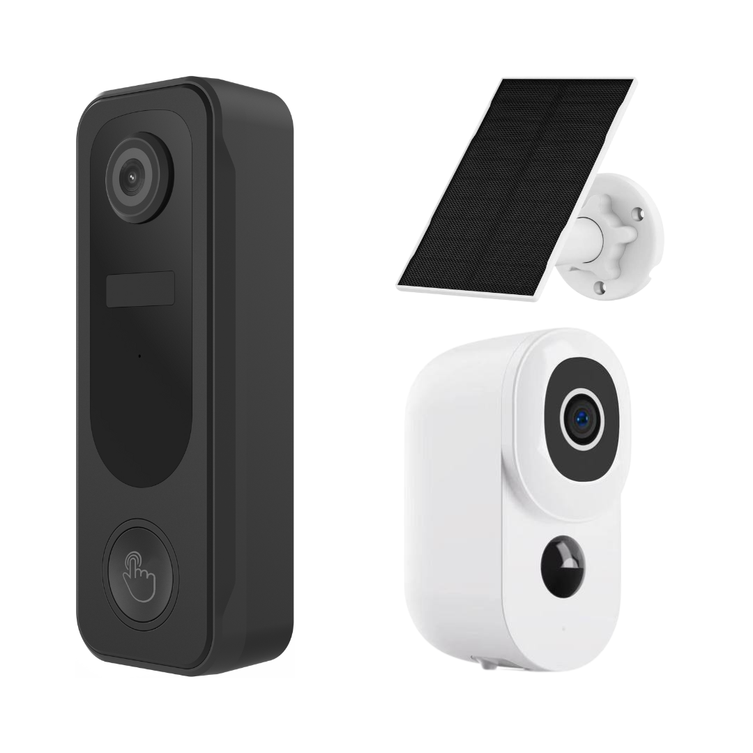 Bundle: Wireless Doorbell + Solar Panel Camera