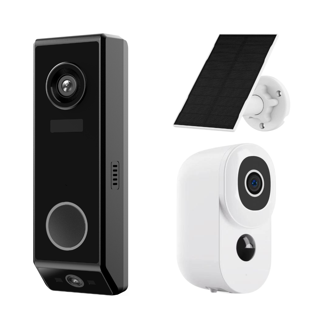 Bundle: DualCam Doorbell + Solar Panel Camera