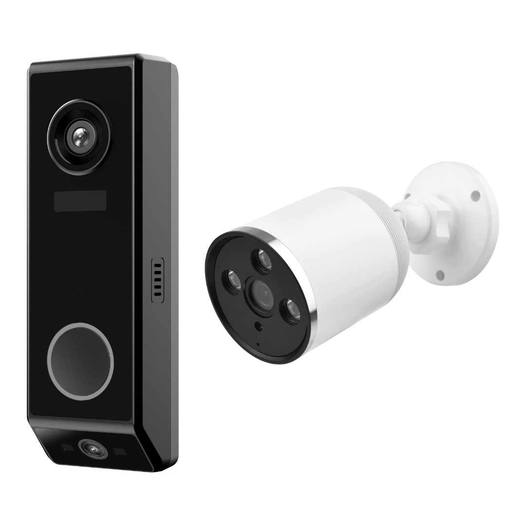 Bundle: DualCam Doorbell + Wired Camera