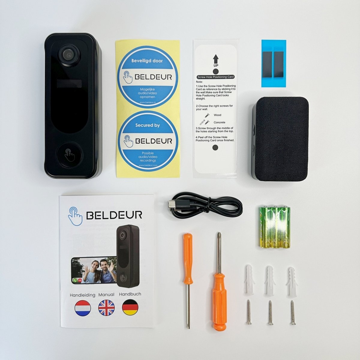 Draadloze Video Deurbel Totaalpakket - Beldeur